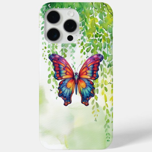 Coques Case-Mate iPhone Papillon Bleu Orange Ailes (Verso)