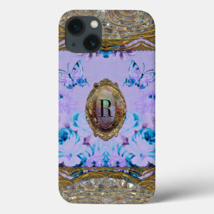iPhone 13 Coque Papillon chic délice Monogramme II