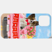 Coques Case-Mate iPhone Papillon Chien Saint-Valentin Coeurs de Camion (Verso (horizontal))