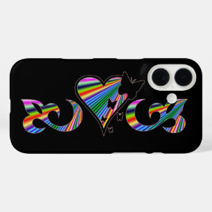 Coques iPhone 16 Papillon Coeur et Lily Rainbowart
