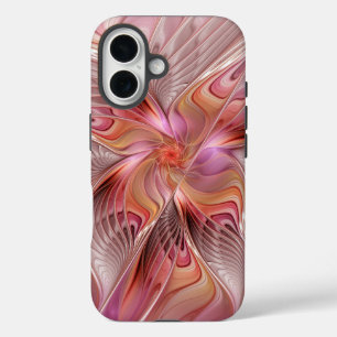 Coques iPhone 16 Papillon coloré abstrait art fantastique fractal