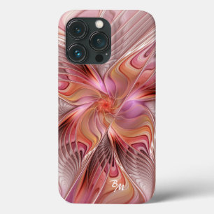 Case-Mate iPhone Case Papillon coloré abstrait Art fractal initiales