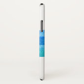 Coques Case-Mate iPhone Papillon d'aquarelle bleu personnalisé (Dos/Droite)