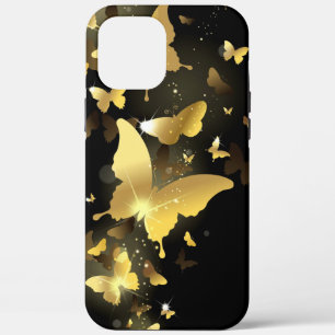 Case-Mate iPhone Case papillon de couleur or, fond, conception, étincell