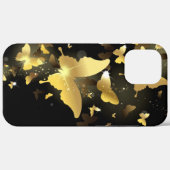 Coques Case-Mate iPhone papillon de couleur or, fond, conception, étincell (Verso (horizontal))
