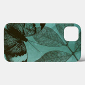 Coques Case-Mate iPhone Papillon de feuilles vertes (Verso (horizontal))