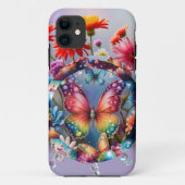 Coques Case-Mate iPhone Papillon de fleurs (Dos)