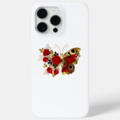 Coques Case-Mate iPhone Papillon de fleurs rouges aux roses rouges (Verso)