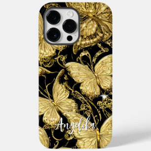Coque Pour Pour iPhone 14 Pro Max Papillon de nom personnalisé