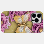 Coques Case-Mate iPhone Papillon de nom personnalisé tendance (Verso (horizontal))