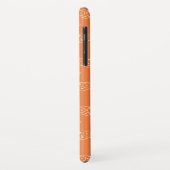 Coques Case-Mate iPhone Papillon Deco stylisé - corail orange (Dos/Gauche)