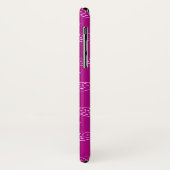 Coques Case-Mate iPhone Papillon déco stylisé - magenta et rose (Dos/Gauche)