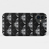 Coques Case-Mate iPhone Papillon Deco stylisé - noir et blanc (Dos (Horizontal))