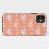 Coques Case-Mate iPhone Papillon Deco stylisé - orange corail (Dos (Horizontal))