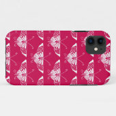Coques Case-Mate iPhone Papillon déco stylisé - rose fuchsia (Dos (Horizontal))