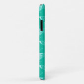 Coques Case-Mate iPhone Papillon Deco stylisé - turquoise et aqua (Dos/Droite)