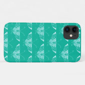 Coques Case-Mate iPhone Papillon Deco stylisé - turquoise et aqua (Dos (Horizontal))