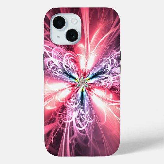 Coques Case-Mate iPhone Papillon d'énergie rose Art fractal (Verso)