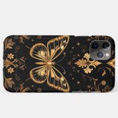 Coques Case-Mate iPhone Papillon doré élégant orné (Dos (Horizontal))