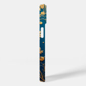 Coques Case-Mate iPhone Papillon doré orné avec motif floral (Verso / Droite)