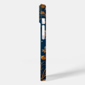 Coques Case-Mate iPhone Papillon doré orné avec motif floral (Verso / Gauche)