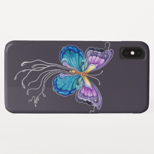 Coques Case-Mate iPhone Papillon fantaisiste (Dos (Horizontal))