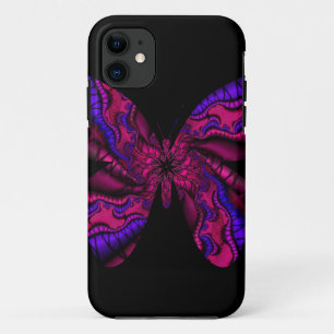 Coques Pour iPhone papillon fractal rose et violet