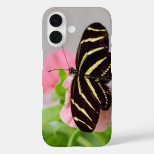 Coques iPhone 16 Papillon Héliconien Zèbre