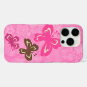 Coques Case-Mate iPhone Papillon Honolua et Hibiscus hawaïen rose (Verso (horizontal))