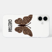 Coques Case-Mate iPhone papillon imprimé guépard mignon  (Verso (horizontal))