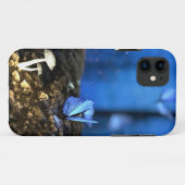 Coques Case-Mate iPhone Papillon indigo et forêt de champignons (Dos (Horizontal))