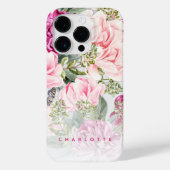 Coques Case-Mate iPhone Papillon Jardin rose Floral (Verso)