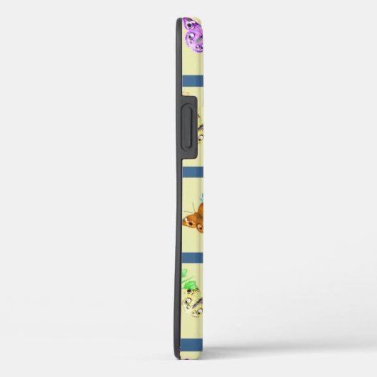 Coques Case-Mate iPhone Papillon jaune et fleurs joyeux (Verso / Droite)