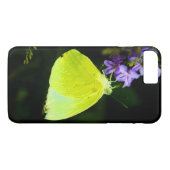 Coques Case-Mate iPhone Papillon jaune sur Fleur violette (Dos (Horizontal))
