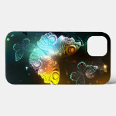 Coques Case-Mate iPhone Papillon lumineux et papillons de nuit (Verso (horizontal))