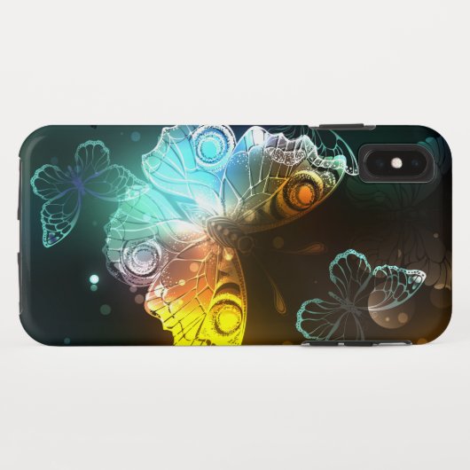 Coques Case-Mate iPhone Papillon lumineux et papillons de nuit (Dos (Horizontal))