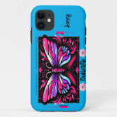 Coques Case-Mate iPhone Papillon Lumineux Personnalisable (Dos)