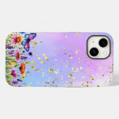 Coques Case-Mate iPhone Papillon mignon et base pastel douce (Verso (horizontal))