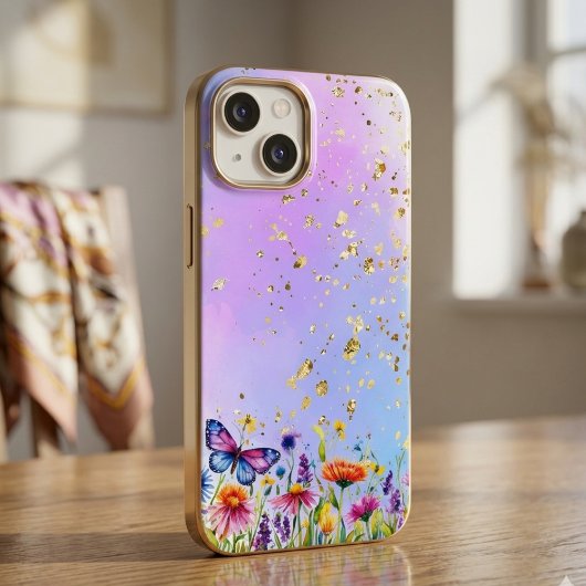 Coques Case-Mate iPhone Papillon mignon et base pastel douce