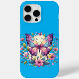 Coque iPhone 15 Pro Max Papillon mignon et coloré