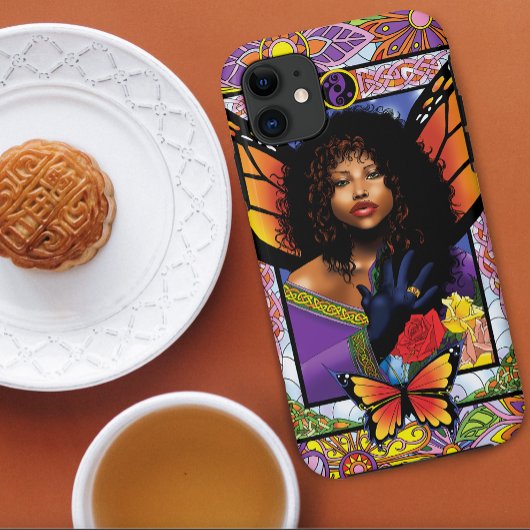 Coques Case-Mate iPhone Papillon monarque Fée Purple Floral