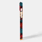 Coques Case-Mate iPhone Papillon monarque sur des fleurs rouges (Verso / Gauche)