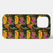 Coques Case-Mate iPhone Papillon Monarque sur Fleur Marigold Rose (Verso (horizontal))
