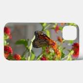 Coques Case-Mate iPhone Papillon monarque sur le papillon rouge Bush (Verso (horizontal))
