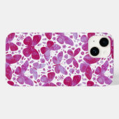 Coques Case-Mate iPhone Papillon Motif Aquarelle rose (Verso (horizontal))