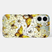 Coques Case-Mate iPhone Papillon Motif Vitrail  (Verso (horizontal))