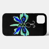 Coques Case-Mate iPhone Papillon noir néon couleurs (Verso (horizontal))