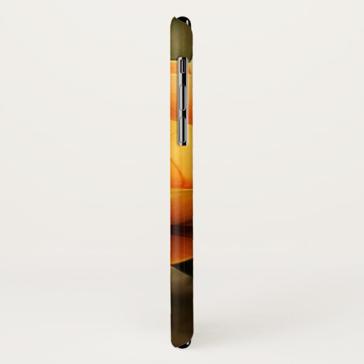 Coques Case-Mate iPhone Papillon orange et fleurs (Dos/Gauche)