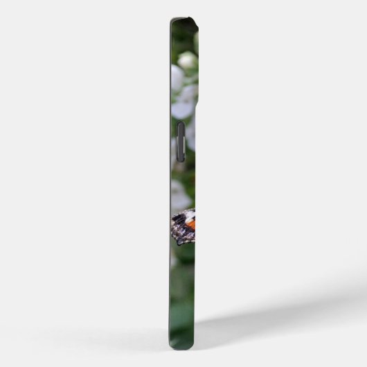 Coques Case-Mate iPhone Papillon orange et fleurs blanches (Verso / Droite)