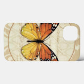 Coques Case-Mate iPhone Papillon orange vintage (Verso (horizontal))